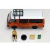 画像2: TOMYTEC 1/64 Limited Vintage NEO Mazda Bongo Brawny Van Custom (Brown) with Roof Carrier and Figure (2)