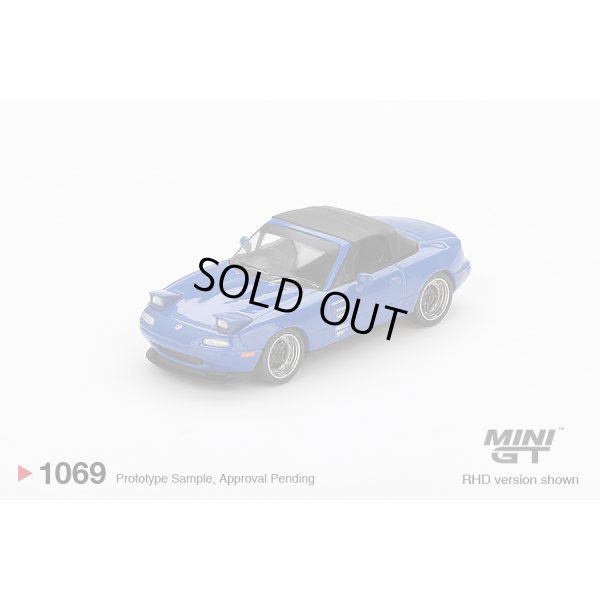 画像1: MINI GT 1/64 Mazda Miata MX-5 (NA) Tuned Version Dark Blue (LHD)