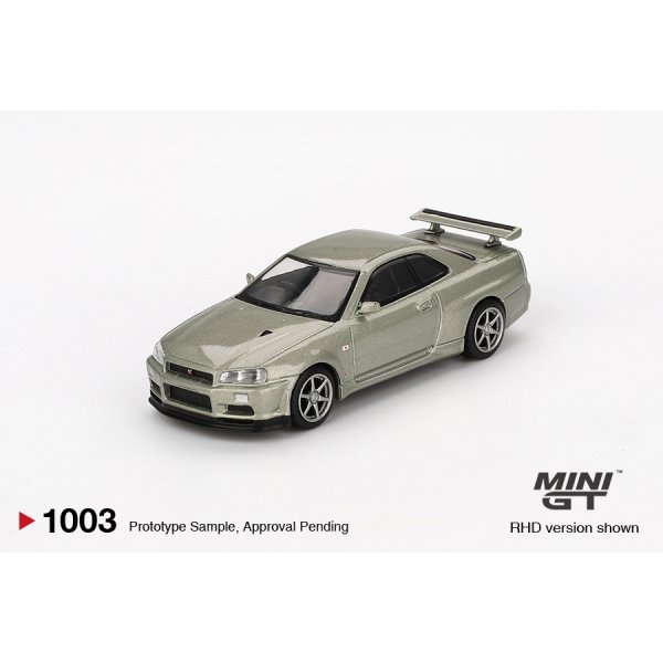 画像2: MINI GT 1/64 Nissan Skyline GT-R R34 V-spec II Nürburgring Millennium Jade (RHD)