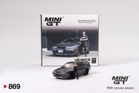 MINI GT 1/64 Nissan Skyline GT-R (R32) Gunmetal W/ Matsuda Figure Tsugio Matsuda Collection (RHD)