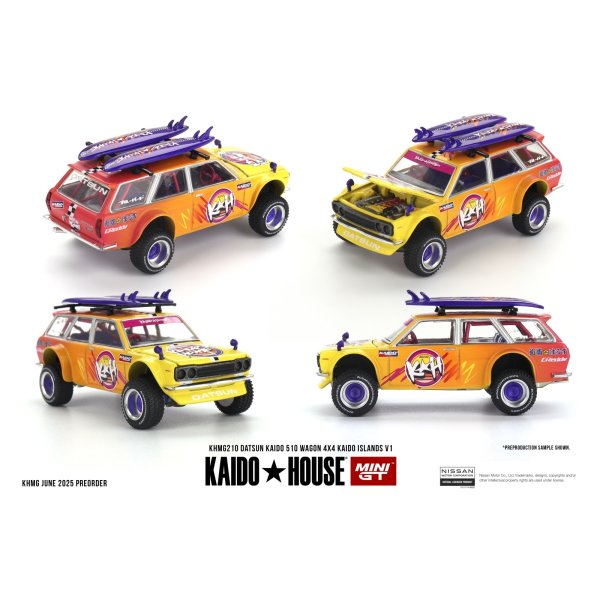 画像1: KAIDO HOUSE x MINI GT 1/64 Datsun 510 Wagon 4x4 Kaido ISLANDS V1 (RHD)