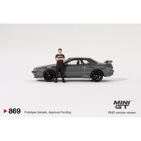 画像4: MINI GT 1/64 Nissan Skyline GT-R (R32) Gunmetal W/ Matsuda Figure Tsugio Matsuda Collection (RHD)