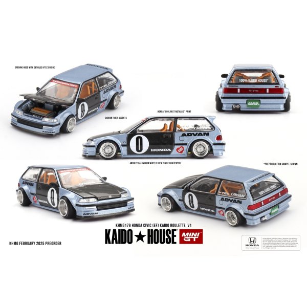画像1: KAIDO HOUSE x MINI GT 1/64 Honda Civic EF Kaido Roulette V1 (LHD)