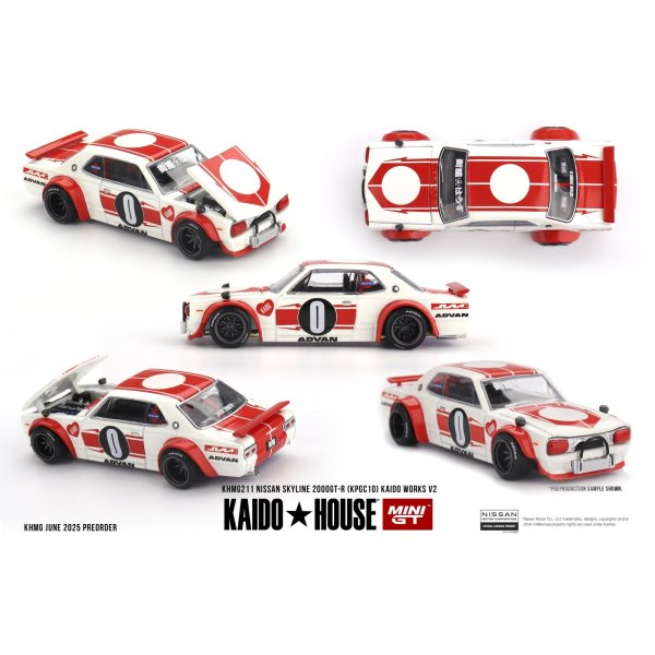 画像1: KAIDO HOUSE x Mini GT 1/64 Nissan Skyline 2000GT-R (KPGC10) Kaido Works V2 (RHD)