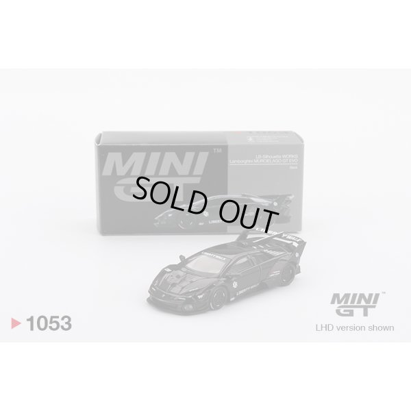 画像1: MINI GT 1/64 Lamborghini LB-Silhouette Works Murcielago GT Evo Black (LHD)