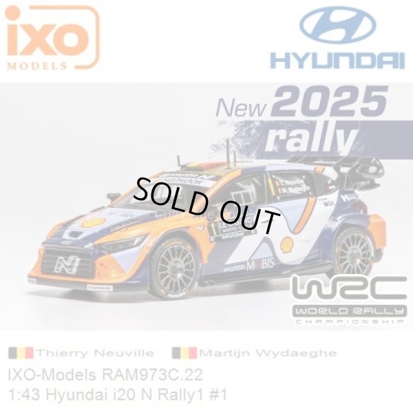 画像1: ixo 1/43 Hyundai i20 N Rally 1 2025 Monte Carlo Rally #1 T. Neuville/M. Widag