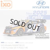 ixo 1/43 Hyundai i20 N Rally 1 2025 Monte Carlo Rally #8 O. Tänak/M. Järveoja