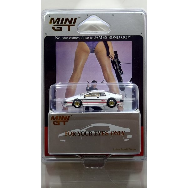 画像1: MINI GT 1/64 Lotus Esprit Turbo White "007 For Your Eyes Only" English Version Package