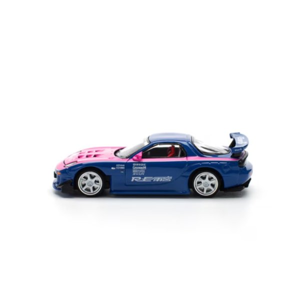 画像2: POP RACE 1/64 Mazda RX-7 RE Amemiya Blue Pink
