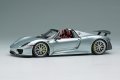 EIDOLON COLLECTION 1/43 Porsche 918 Spyder weissach package 2011 Rear Wing up Rhodium Silver Metallic (US spec) Limited 80 pcs.
