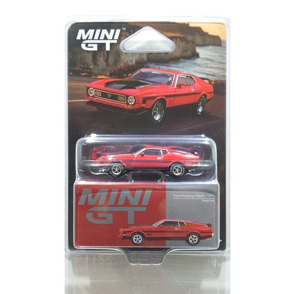画像1: MINI GT 1/64 Ford Mustang Mach 1 1971 Race Red (LHD) [Blister Packaging]