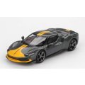 BBR 1/64 Ferrari 296 GTB Assetto Fiorano Grigio Scuro (Gray/Yellow)