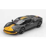 BBR 1/64 Ferrari 296 GTB Assetto Fiorano Grigio Scuro (Gray/Yellow)