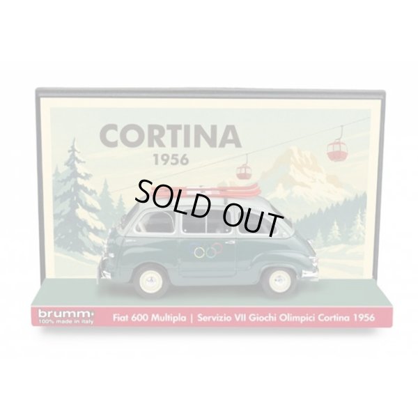 画像1: BRUMM 1/43 Fiat 600 Multipla 1 Series 1956 Sedan Service 1956 7th Winter Olympics Cortina d'Ampezzo (Italy)