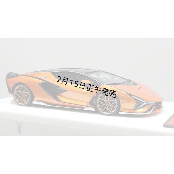 画像6: EIDOLON 1/43 Lamborghini Sian FKP 37 2019 with Stripe Arancio Pearl Limited 33 pcs.