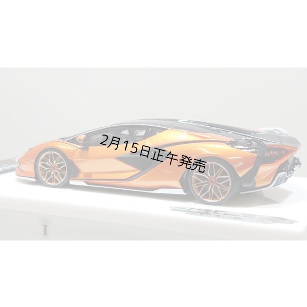 画像4: EIDOLON 1/43 Lamborghini Sian FKP 37 2019 with Stripe Arancio Pearl Limited 33 pcs.
