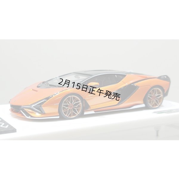 画像2: EIDOLON 1/43 Lamborghini Sian FKP 37 2019 with Stripe Arancio Pearl Limited 33 pcs.