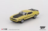 MINI GT 1/64 Ford Mustang Mach 1 1971 Grabber Yellow (LHD)