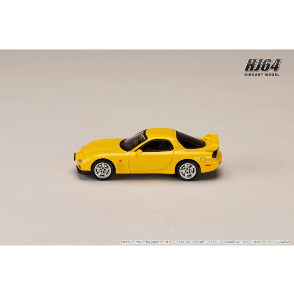 画像4: Hobby Japan 1/64 Mazda RX-7 (FD3S) TYPE R Bathurst R Sunburst Yellow with Engine Display Model