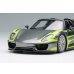 画像6: EIDOLON COLLECTION 1/43 Scale Porsche 918 Spyder Weissach Package 2011 Rear Wing Up Meteor Gray Metallic / Acid Green Stripe Limited Edition 80 pcs. (6)