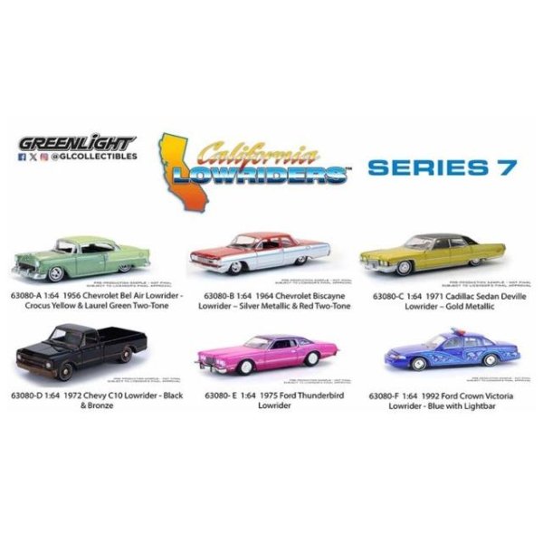 画像1: GREEN Light 1/64 California Lowriders Series 7