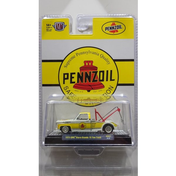 画像1: M2 Machines 1/64 1975 GMC Sierra Grande 15 Tow Truck Pennzoil Safe Lubrication livery