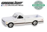 GREEN LiGHT EXCLUSIVE 1/64 1972 Chevy Cheyenne C10 Short Bed - White