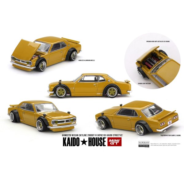 画像1: MINI GT 1/64 Nissan Skyline 2000GT-R (KPGC10) Kaido Street V2 (RHD)