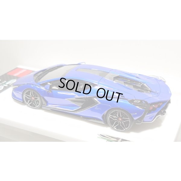 画像13: EIDOLON 1/43 Lamborghini Sian FKP 37 2019 with Stripe Lobellia Blue Limited 32 pcs.