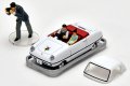 TOMYTEC 1/64 Limited Vintage こどもの国×TLV Kuni x TLV Datsun Baby No. 6 (White) with Figure