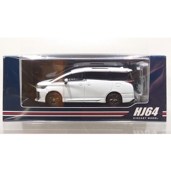 画像1: Hobby Japan 1/64 Toyota Vellfire Z Premier Hybrid (H40W) / Genuine Option Platinum White Pearl Mica