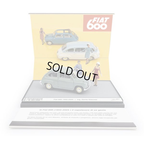 画像1: BRUMM 1/43 Fiat 600 1st Series Sedan 1955 Light Green 70th Anniversary Model Dante Giacosa
