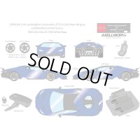 EIDOLON 1/43 Lamborghini Centenario LP770-4 2016 Rear Wing up Lobellia Blue Limited 32 pcs.