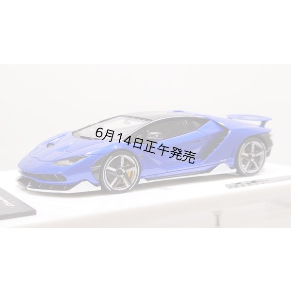 画像2: EIDOLON 1/43 Lamborghini Centenario LP770-4 2016 Rear Wing up Lobellia Blue Limited 32 pcs.