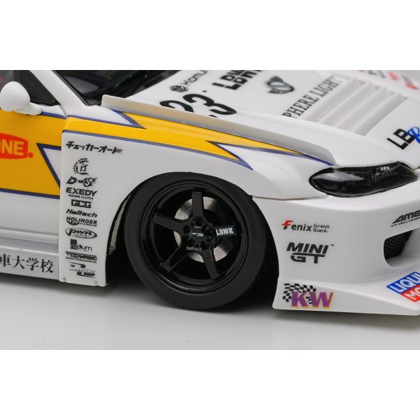 画像8: EIDOLON 1/43 LB-Super Silhouette S15 SILVIA White / Yellow Stripe Limited 200 pcs.