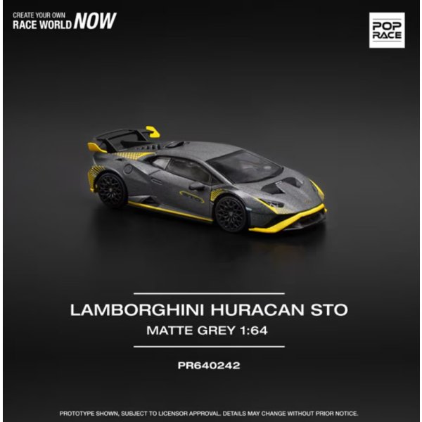 画像10: POP RACE 1/64 Lamborghini Huracán STO Matte Grey