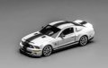 MOTORHELIX 1/64 Ford Mustang Shelby GT500 Super Snake 2007 Performance White