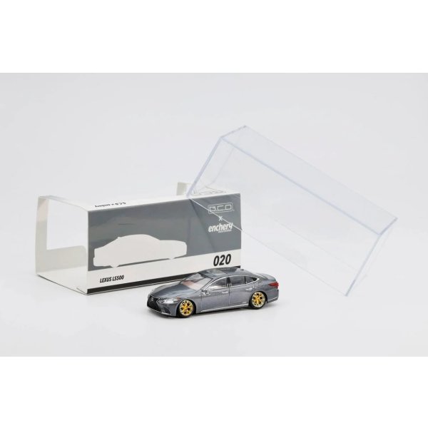画像1: Gaincorp Products x enchery 1/64 Lexus LS500 (Gray) - Low-riding version -LHD-