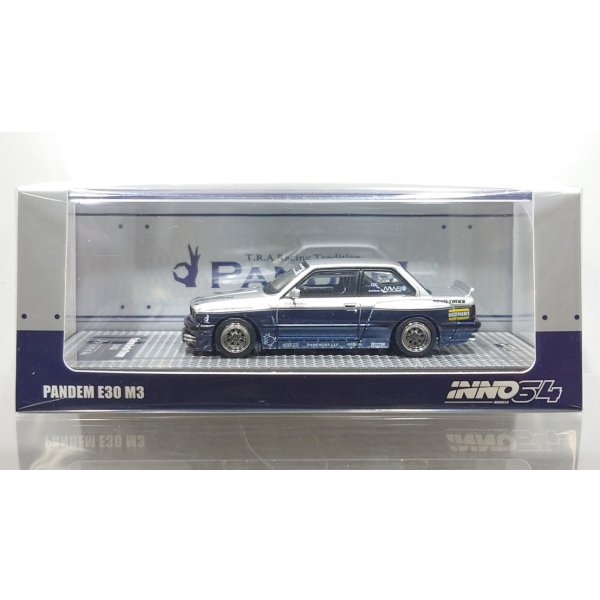 画像1: INNO MODEL 1/64 PANDEM E30 M3 Silver/Blue
