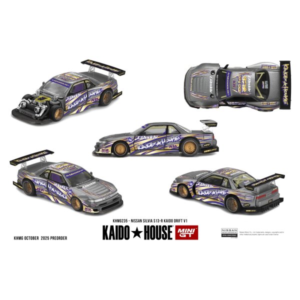 画像1: MINI GT 1/64 Nissan Silvia S13-R KAIDO DRIFT V1 (RHD)
