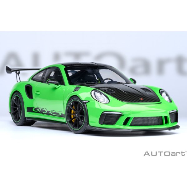 画像18: AUTOart 1/18 Porsche 911 (991.2) GT3 RS Weissach Package (Green/Carbon Black)