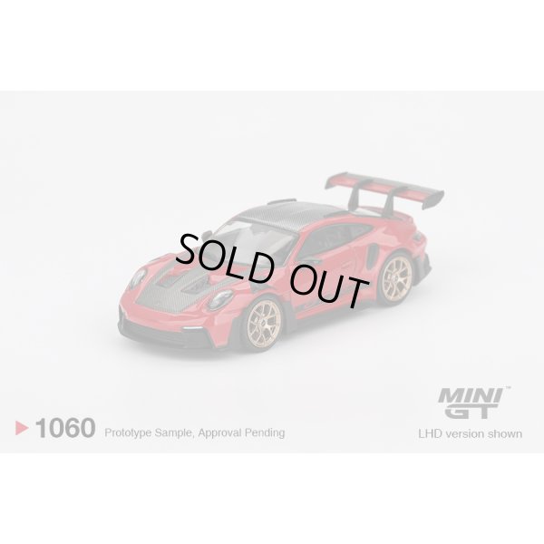 画像1: MINI GT 1/64 Porsche 911 (992) GT3 RS Weissach Package Guards Red (LHD)