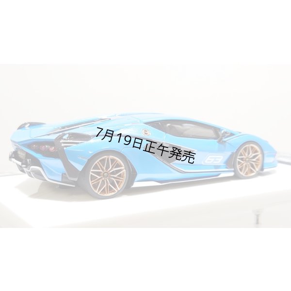 画像8: EIDOLON 1/43 Lamborghini Sian FKP 37 2019 with Stripe Azzurro Pearl Limited 32 pcs.