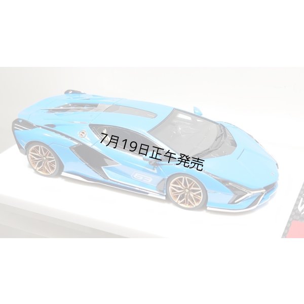 画像12: EIDOLON 1/43 Lamborghini Sian FKP 37 2019 with Stripe Azzurro Pearl Limited 32 pcs.
