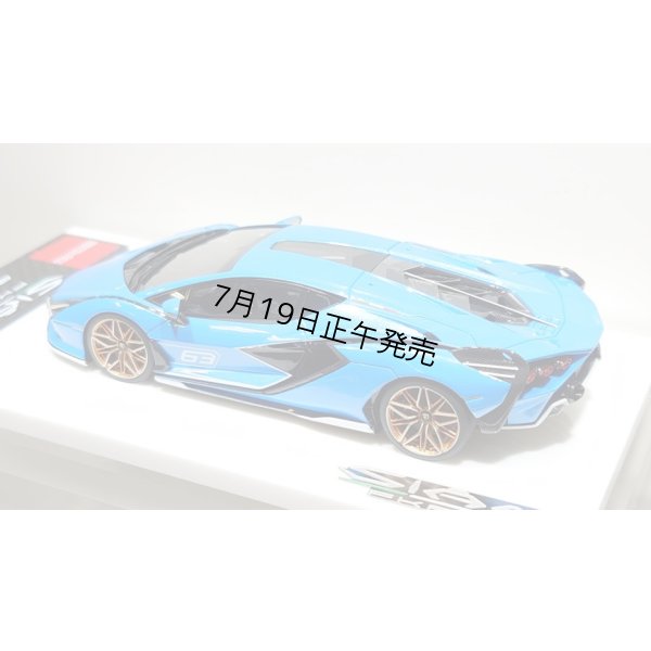 画像13: EIDOLON 1/43 Lamborghini Sian FKP 37 2019 with Stripe Azzurro Pearl Limited 32 pcs.