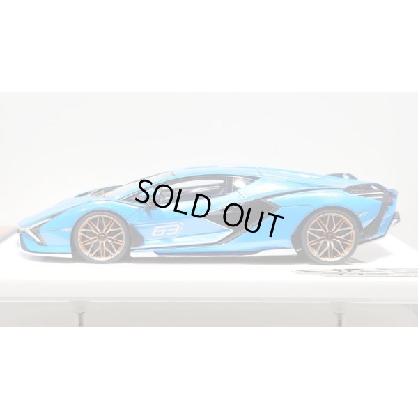 画像2: EIDOLON 1/43 Lamborghini Sian FKP 37 2019 with Stripe Azzurro Pearl Limited 32 pcs.