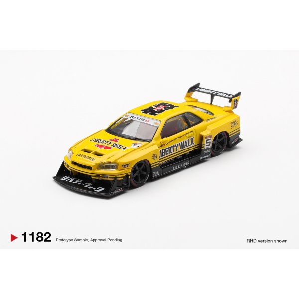 画像2: MINI GT 1/64 Nissan LB-ER34 Super Silhouette Skyline Sport Yellow (RHD) [Blister Packaging]