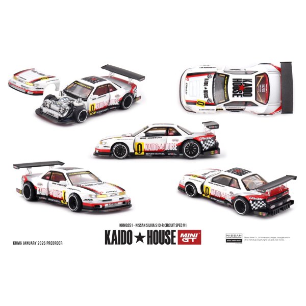 画像1: MINI GT 1/64 Nissan Silvia S13-R Circuit Spec V1 (RHD)
