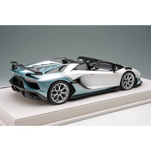 画像4: EIDOLON 1/18 Lamborghini Aventador SVJ Roadster 2020 Ad Personam 2-tone paint Pearl White / Azzurro Tetis Limited 50 pcs.