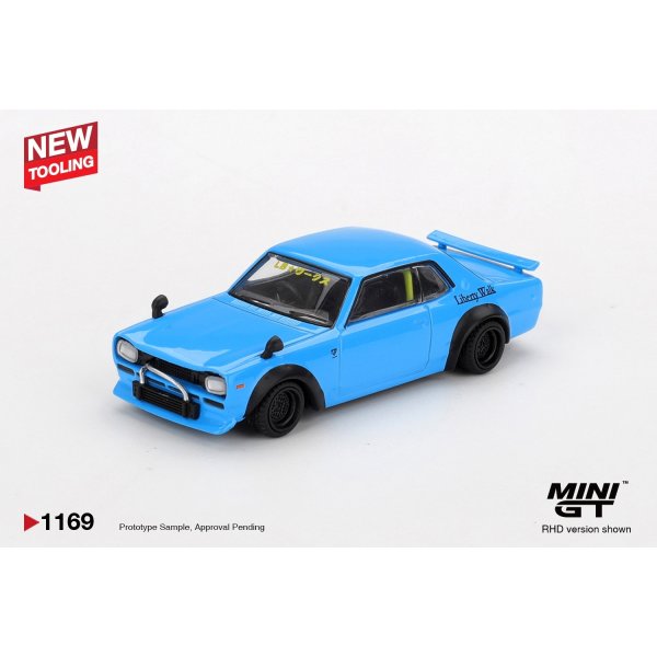 画像1: MINI GT 1/64 Nissan LB★Nation Hakosuka Baby Blue (RHD)